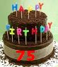  יום הולדת  75  שמח 